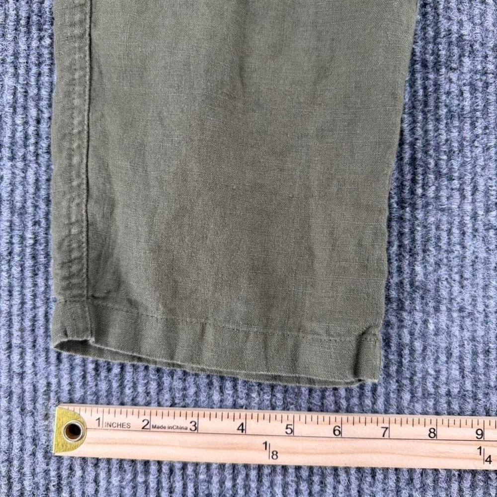 Cotton On linen cargo pants women's XL olive green utility wide leg - Picture 9 of 9